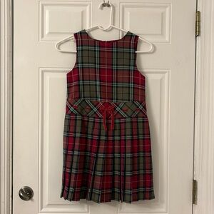 Talbots Kids Classic Plaid Dress Girl's Size 7 red green